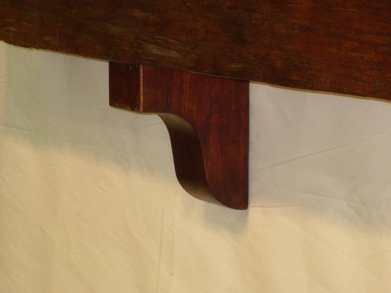 7 3/4"x8 1/4" x 89" HH Walnut Finished Mantel - Beeswax Finish